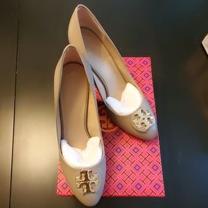 Tory Burch Luna Wedges Calf Leather - French Gray